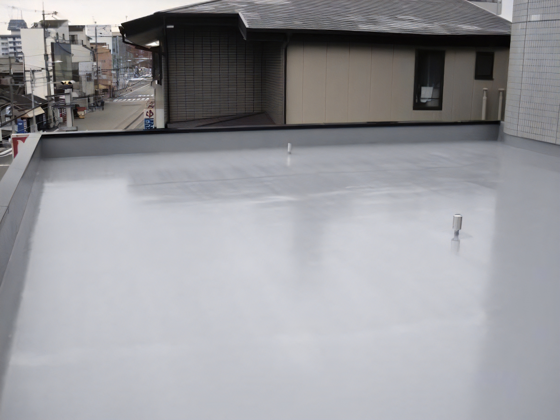 ビル屋上の防水工事